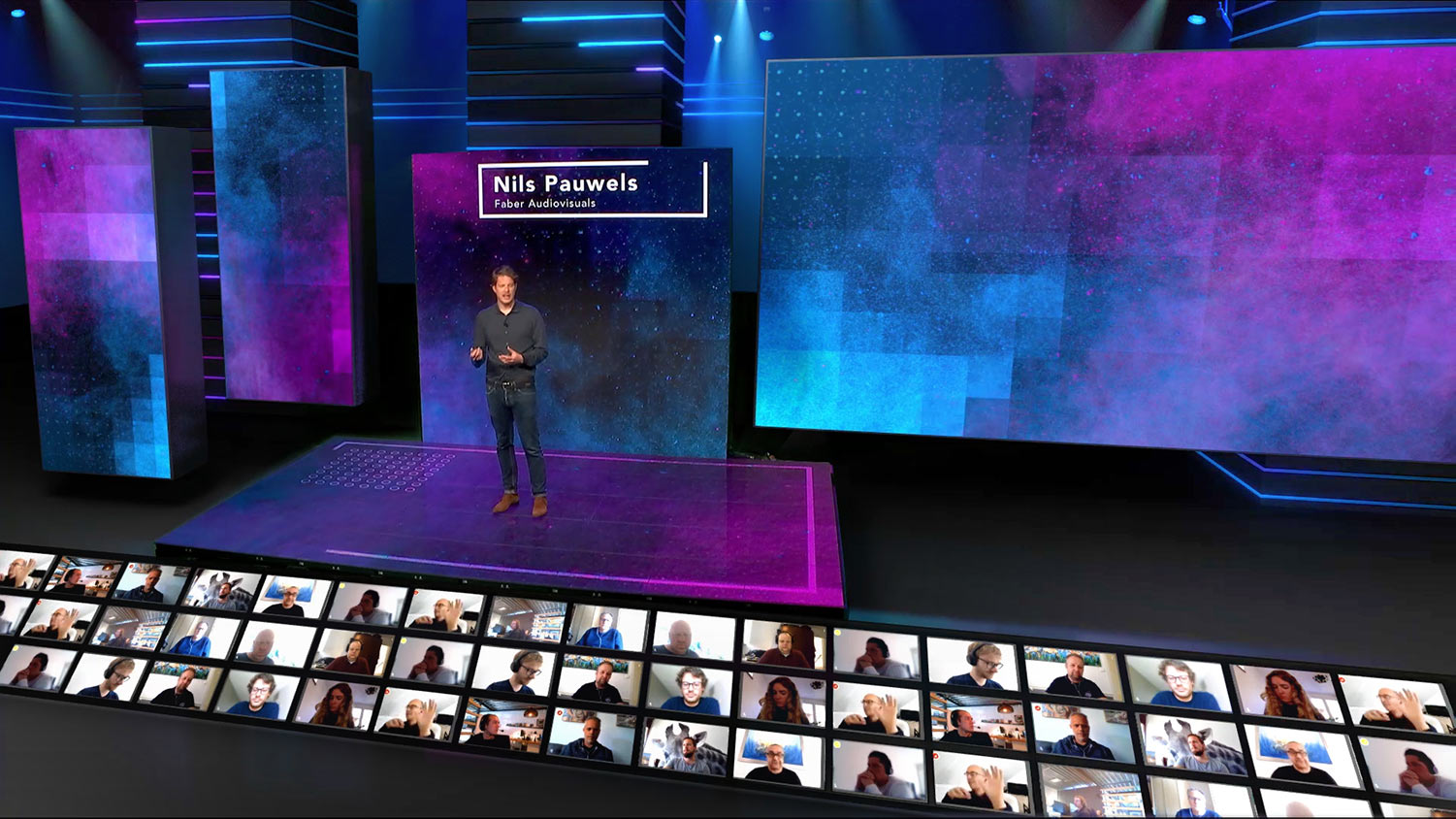 Faber Audiovisuals: Virtual event met live publieksinteractie